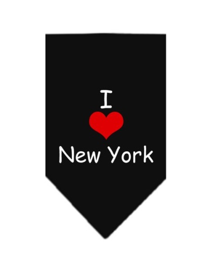 I Heart New York Screen Print Bandana Black Large