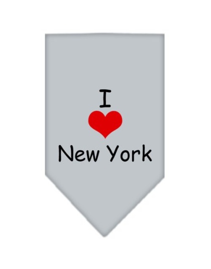 I Heart New York Screen Print Bandana Grey Large