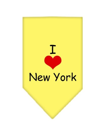 I Heart New York Screen Print Bandana Yellow Large