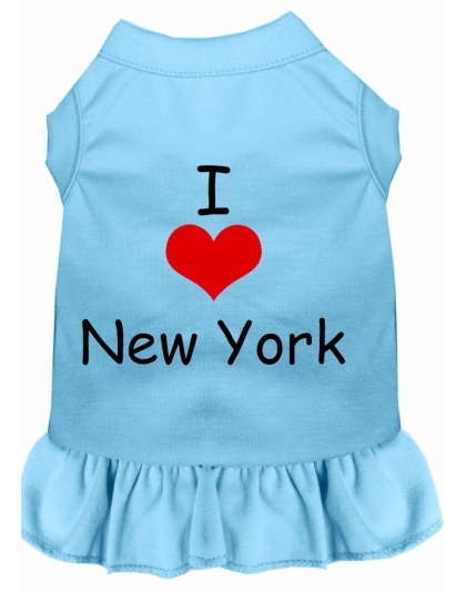 I Heart New York Screen Print Dress Baby Blue 4X (22)