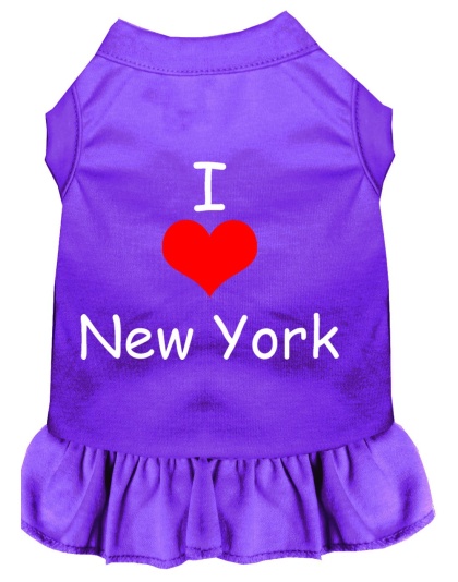 I Heart New York Screen Print Dress Purple 4X (22)
