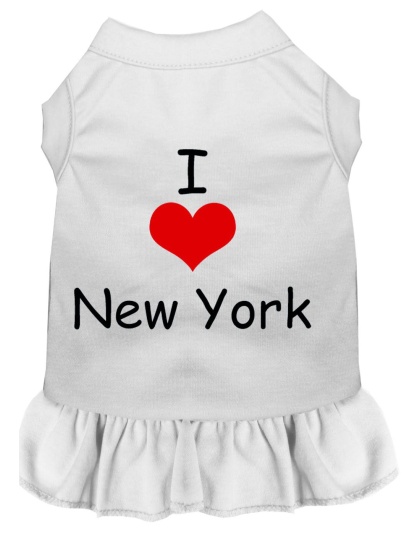 I Heart New York Screen Print Dress White 4X (22)
