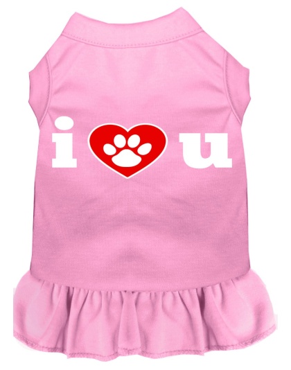 I Heart You Screen Print Dress Light Pink 4X (22)