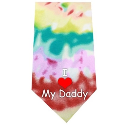 I Love Daddy Screen Print Bandana Tie Dye