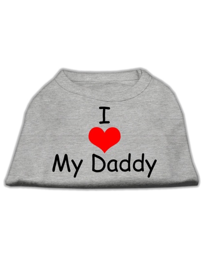 I Love My Daddy Screen Print Shirts Grey Lg