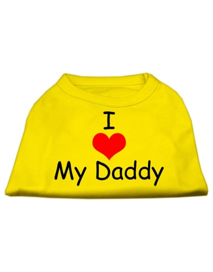 I Love My Daddy Screen Print Shirts Yellow Lg