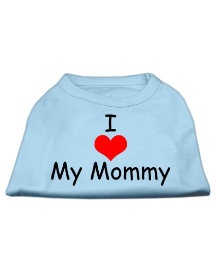 I Love My Mommy Screen Print Shirts Baby Blue Lg