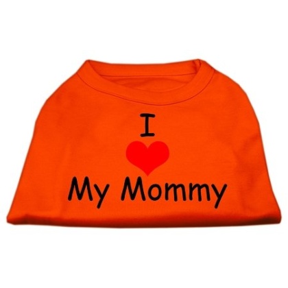 I Love My Mommy Screen Print Shirts Orange Lg