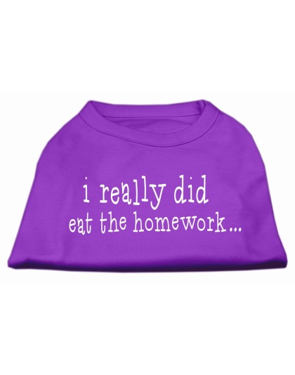 I really did eat the Homework Screen Print Shirt Purple L