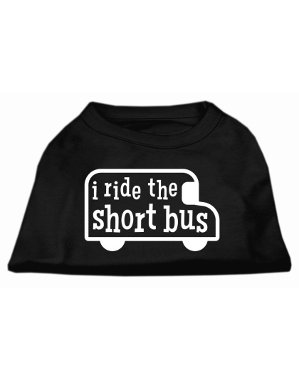 I ride the short bus Screen Print Shirt Black L