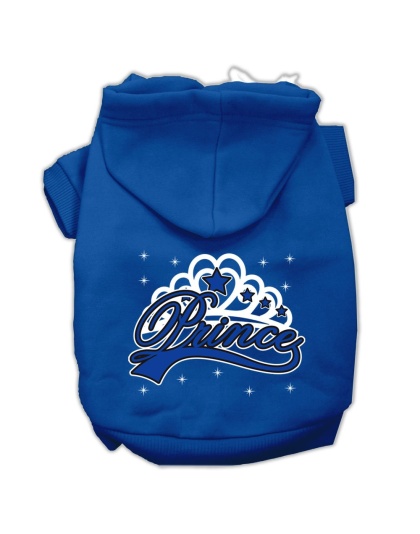 I'm a Prince Screen Print Pet Hoodies Blue Size Lg