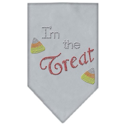 I'm the Treat Rhinestone Bandana Grey Large