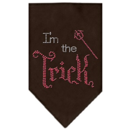 I'm the Trick Rhinestone Bandana Brown Large