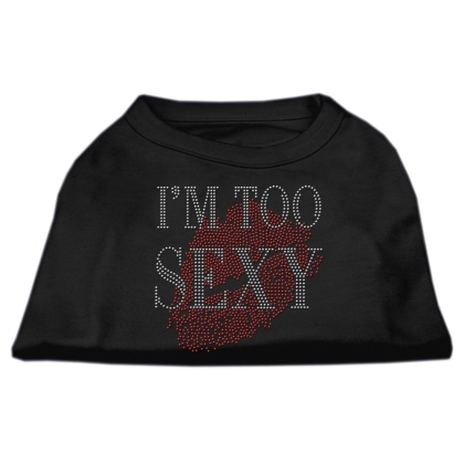 I'm Too Sexy Rhinestone Shirts Black L