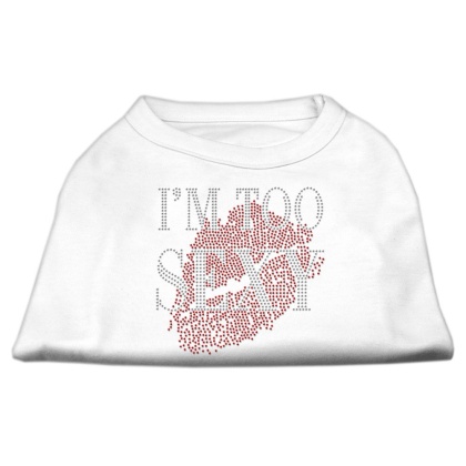 I'm Too Sexy Rhinestone Shirts White L