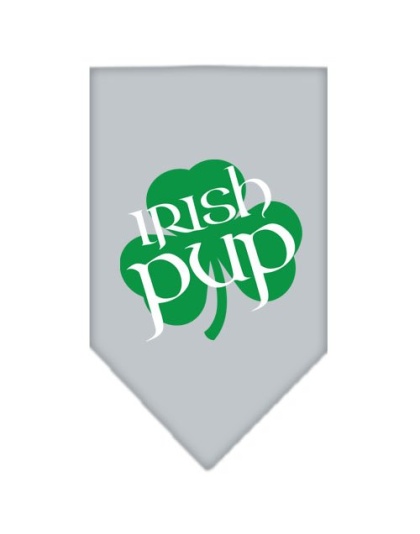 Irish Pup Screen Print Bandana Grey Large