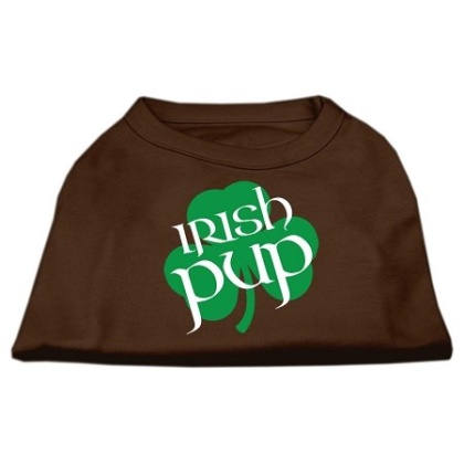 Irish Pup Screen Print Shirt Brown Lg