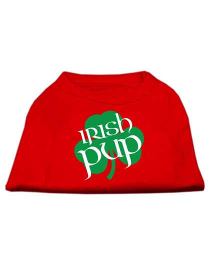 Irish Pup Screen Print Shirt Red Lg