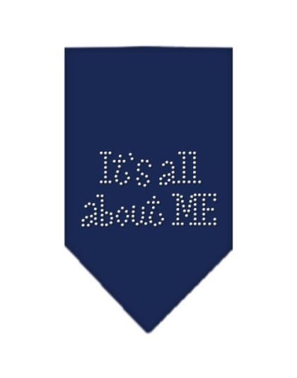 Its All About Me Rhinestone Bandana Navy Blue large