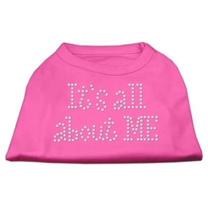 It's All About Me Rhinestone Shirts Bright Pink L