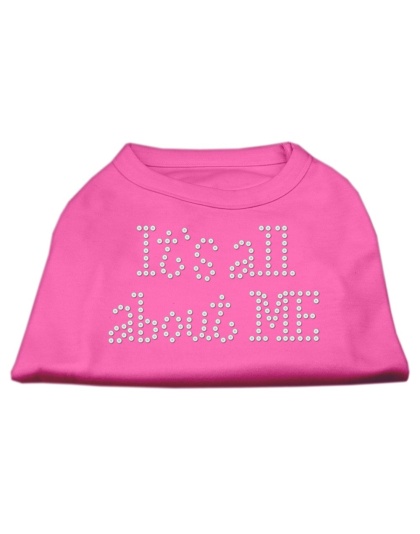 It's All About Me Rhinestone Shirts Bright Pink L