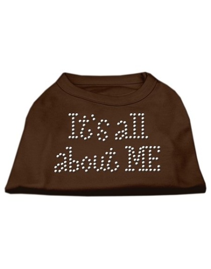 It's All About Me Rhinestone Shirts Brown Lg