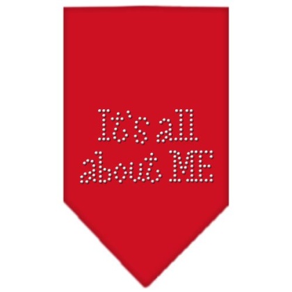 Its All About Me Rhinestone Bandana Red Large