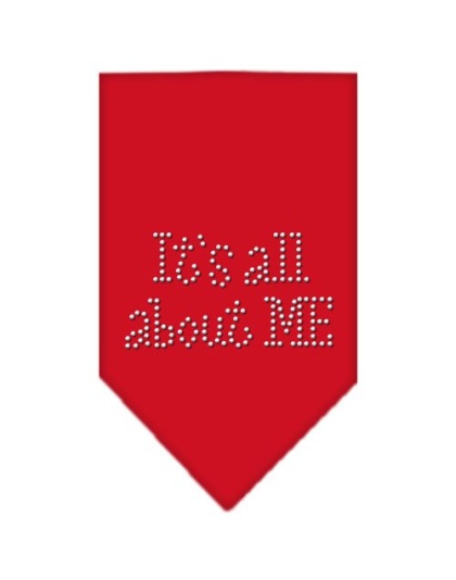 Its All About Me Rhinestone Bandana Red Large