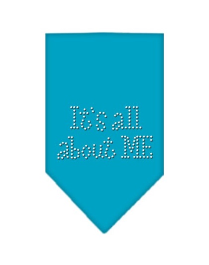 Its All About Me Rhinestone Bandana Turquoise Large