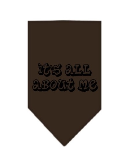 It's All About Me Screen Print Bandana Cocoa Large