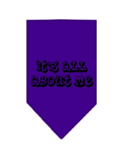 It's All About Me Screen Print Bandana Purple Large