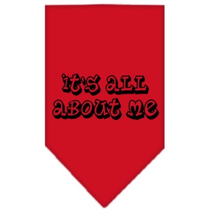 It's All About Me Screen Print Bandana Red Large