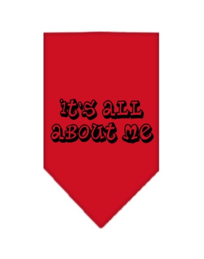 It's All About Me Screen Print Bandana Red Large