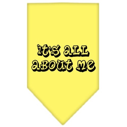 It's All About Me Screen Print Bandana Yellow Large