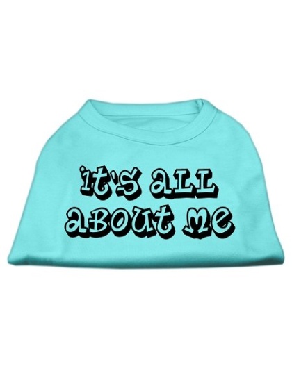 It's All About Me Screen Print Shirts Aqua Lg