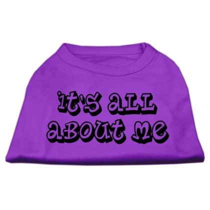 It's All About Me Screen Print Shirts Purple Lg