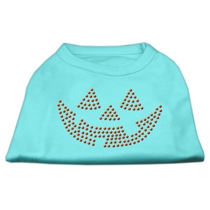 Jack O' Lantern Rhinestone Shirts Aqua L