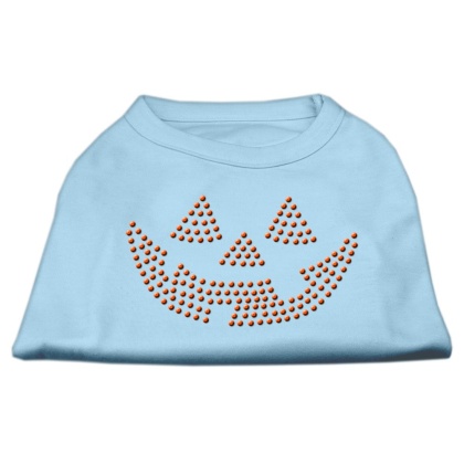 Jack O' Lantern Rhinestone Shirts Baby Blue L