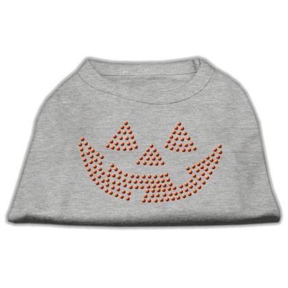 Jack O' Lantern Rhinestone Shirts Grey L