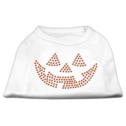 Jack O' Lantern Rhinestone Shirts White L