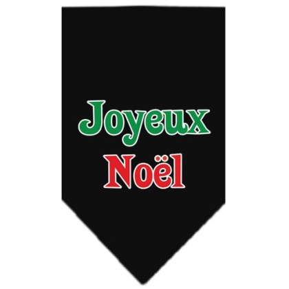 Joyeux Noel Screen Print Bandana Black Large