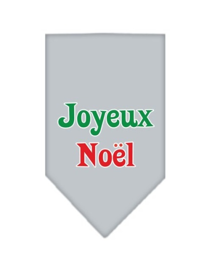 Joyeux Noel Screen Print Bandana Grey Large