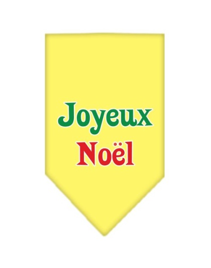 Joyeux Noel Screen Print Bandana Yellow Large