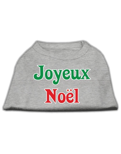 Joyeux Noel Screen Print Shirts Grey L