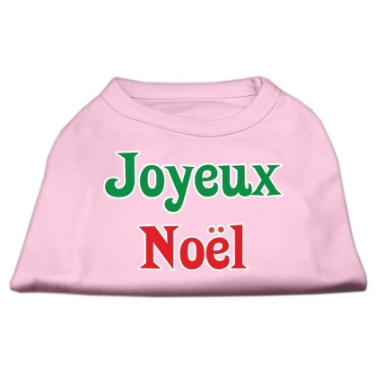 Joyeux Noel Screen Print Shirts Light Pink L