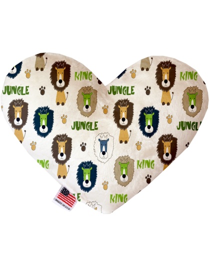 King of the Jungle 6 Inch Canvas Heart Dog Toy