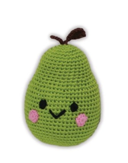 Knit Knacks Bartlett Pear Organic Cotton Small Dog Toy