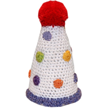 Knit Knacks Birthday Hat Organic Cotton Small Dog Toy