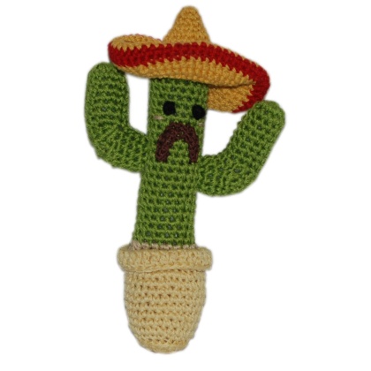 Knit Knacks Cactus Organic Cotton Small Dog Toy