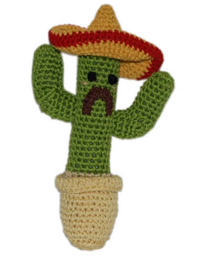 Knit Knacks Cactus Organic Cotton Small Dog Toy